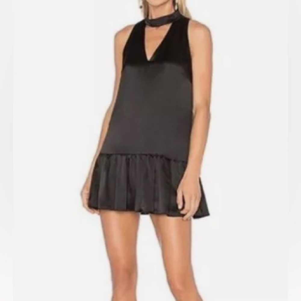 Amanda Uprichard Sara Silk Cutout Ruffle Dress P/X-Small